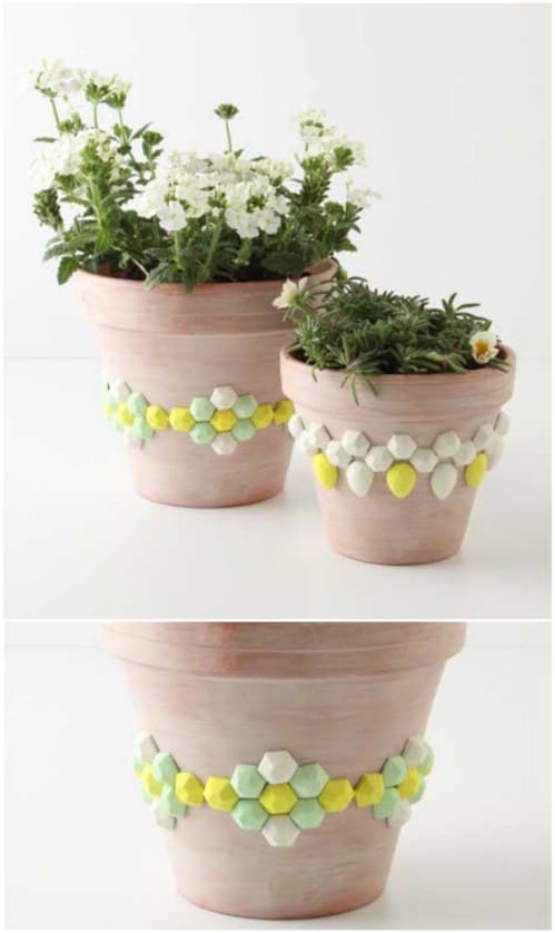 DIY Faceted Gem Planters