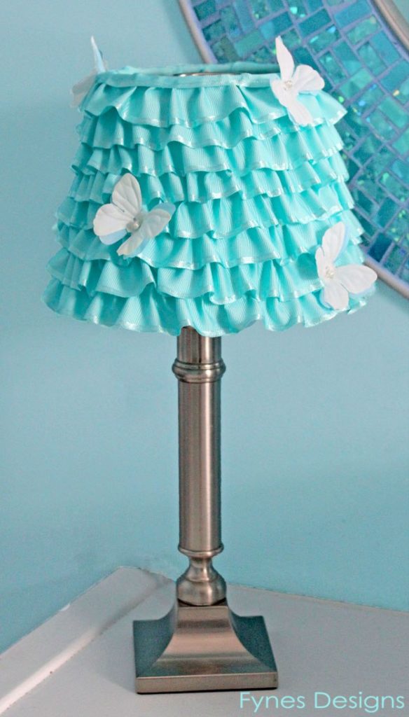 Diy ribbon lampshade