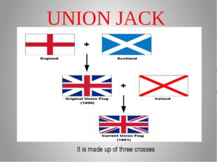 UNION JACK It is made up of three crosses 