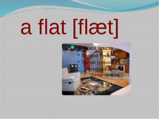  a flat [flæt] 