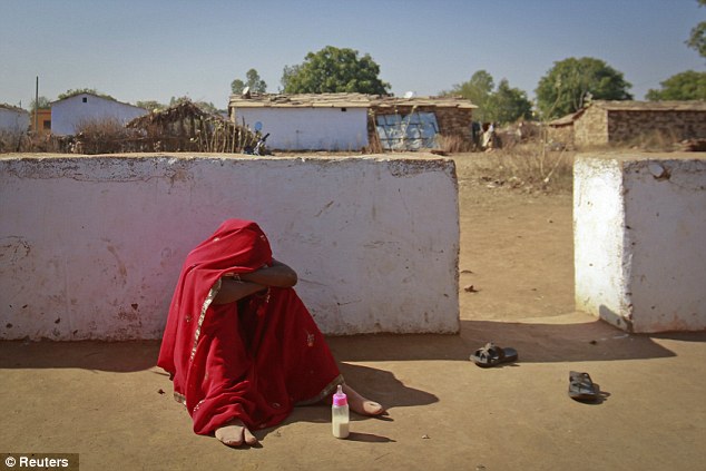 Open ended future: Krishna breaks down outside after her husband came home drunk causing her to fear his behavior could harm their baby