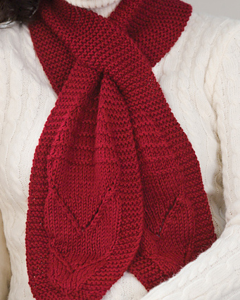 Free Knitting Pattern for Beginner Keyhole Scarf