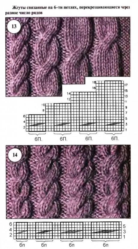 схема вязания аранов спицами
