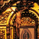 Interior of a church with crucifix